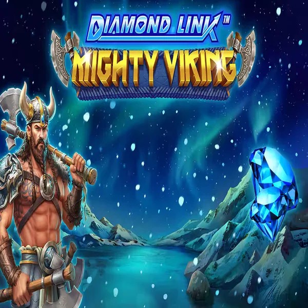 Diamond Link Mighty Viking slot logo by Greentube at Tooniebet Casino