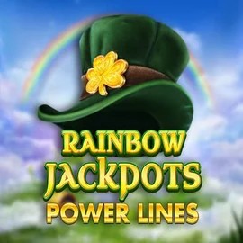 Rainbow Jackpots Power Lines slot icon by Red Tiger Gaming, available at Tooniebet Casino